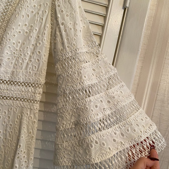 Zimmermann style cotton embroidered dress size M - Picture 2 of 9